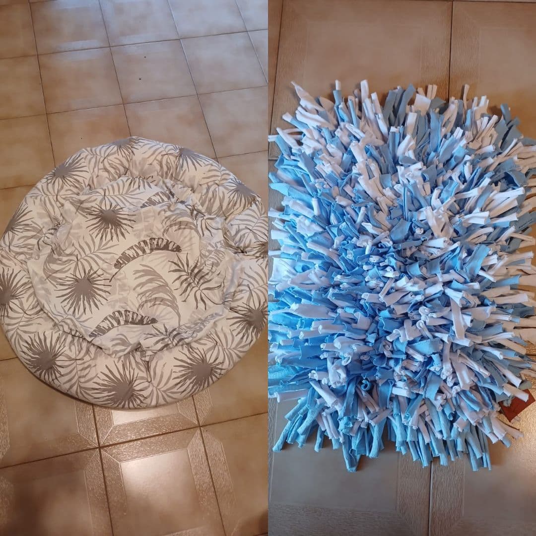 Camita mediana para perro + alfombra de olfato